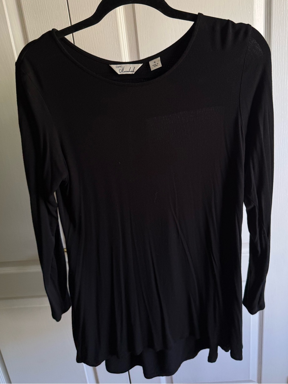 Black Long Sleeve Lightweight Tunic Top